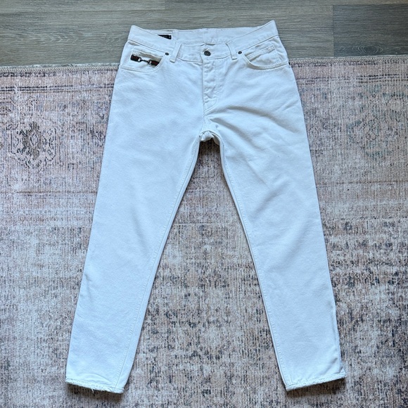 Gucci White Tapered Denim Pants - Picture 1 of 6
